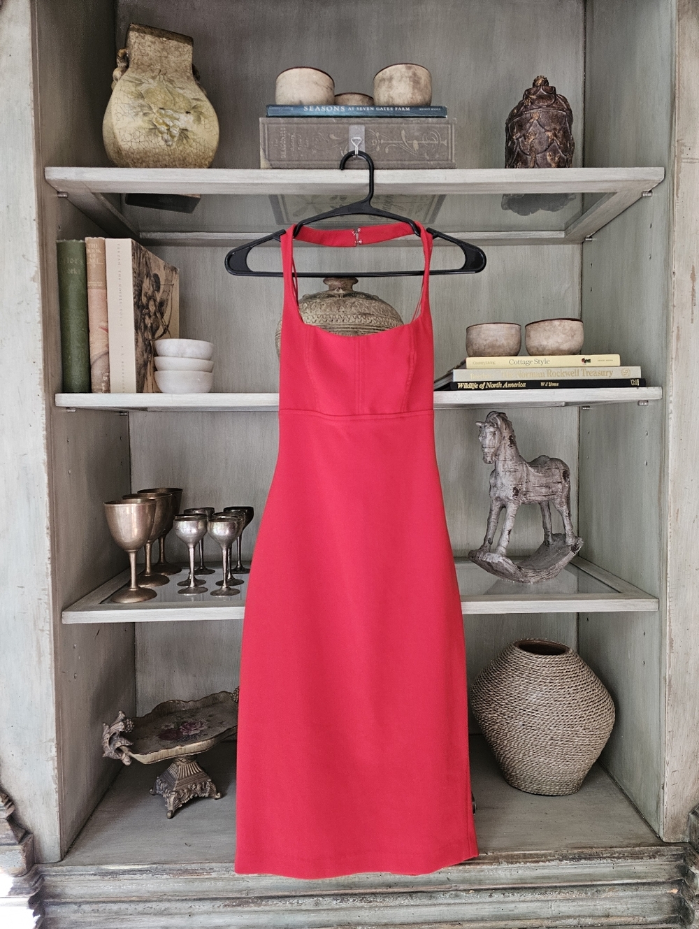 LIKELY Dixie Red Halter Sheath Dress - Picture 5 of 16